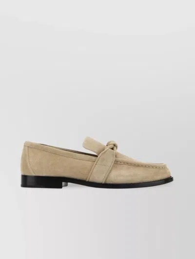 Bottega Veneta Suede Astaire Loafers Featuring Knot Detail