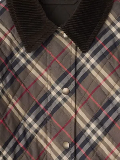 Burberry Cropped Check Quilted Cotton Jacket