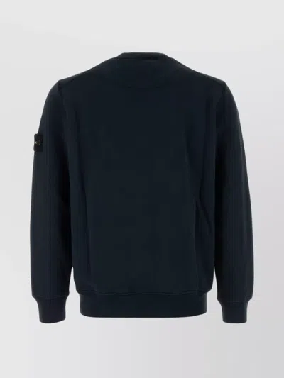 Stone Island Midnight Blue Cotton Sweatshirt In Blue