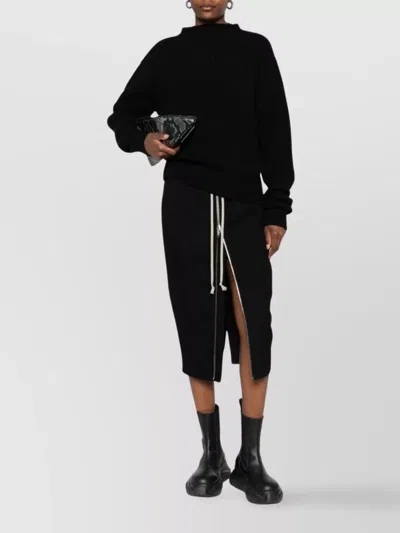 Rick Owens Zip-front Drawstring Midi Skirt