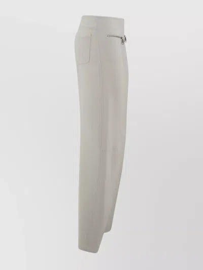 Etro High Waist Straight Cut Wool Trousers