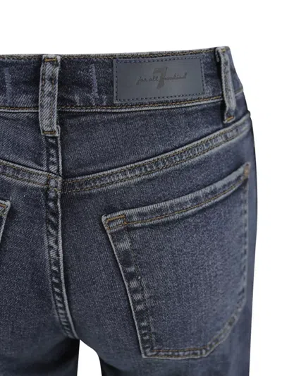 7 For All Mankind High-rise Wide-leg Jeans Elastic Waist In Blue