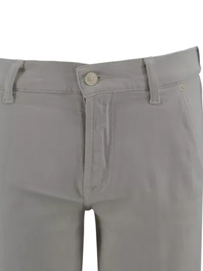 7 For All Mankind Long Straight Pants Cargo Pocket In Neutral