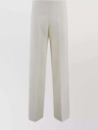 P.a.r.o.s.h Relaxed Fit Textured Fabric Wide Leg Trousers In Gray