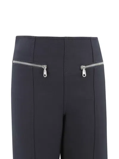Etro High Waist Straight Trousers With Silver Zips