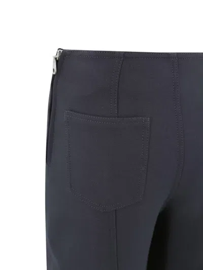 Etro High Waist Straight Trousers With Silver Zips