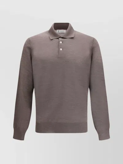 Brunello Cucinelli Polo Shirt In Brown