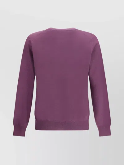 Brunello Cucinelli Cashmere And Silk Sweater In Purple
