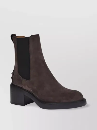 Tod's Gomma T60 73l Tronchetto Elast. Boots Brown