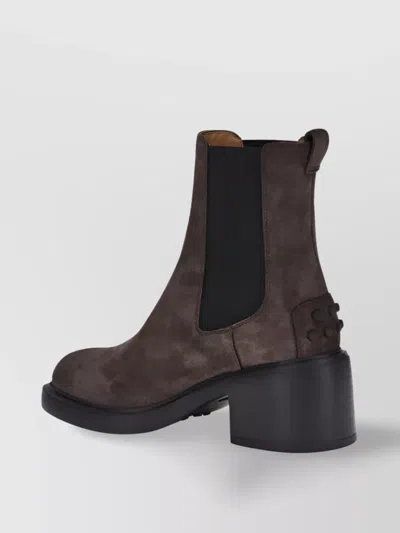 Tod's Gomma T60 73l Tronchetto Elast. Boots Brown