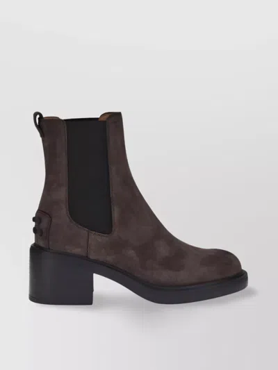 Tod's Gomma T60 73l Tronchetto Elast. Boots Brown