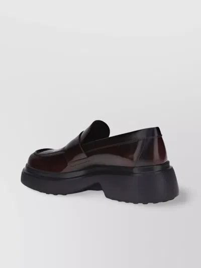 Tod's Shiny Leather Loafers Chunky Sole