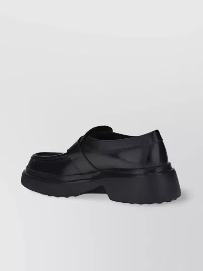 Tod's Metal Rings Platform Sole Leather Loafers