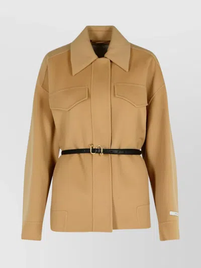 Sportmax 'cantor' Camel Virgin Wool Jacket