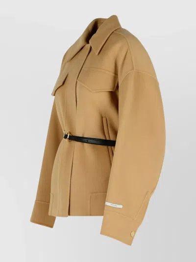 Sportmax 'cantor' Camel Virgin Wool Jacket