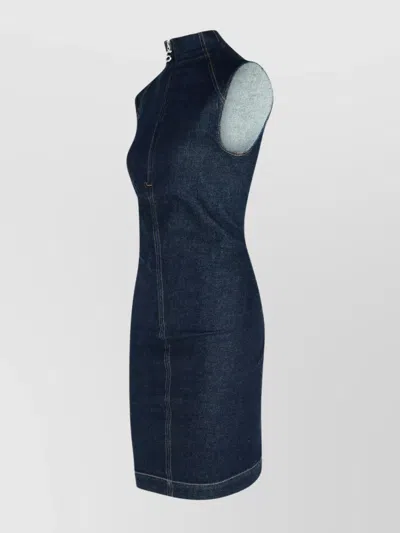 Sportmax Cerea Dark Blue Cotton Dress In Blue