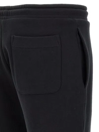 Moncler Cotton Joggers With Elasticated Cuffs And Drawstring Waistband In Black