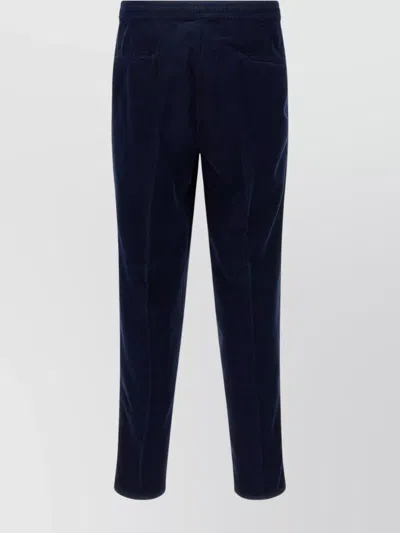 Brunello Cucinelli Drawstring Elastic Waist Casual Pants In Blue