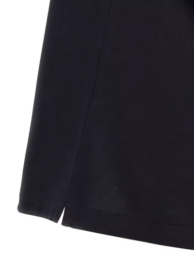 Brunello Cucinelli Graphic Print Crew Neck T-shirt With Side Slits In Black