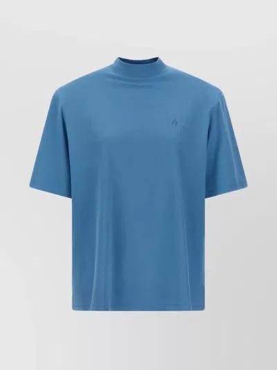 Attico Maxi Shoulder Strap T-shirt Light Blue In Blue