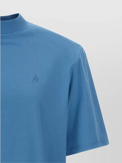 Attico Maxi Shoulder Strap T-shirt Light Blue In Blue