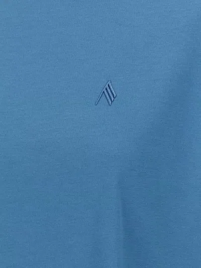 Attico Maxi Shoulder Strap T-shirt Light Blue In Blue