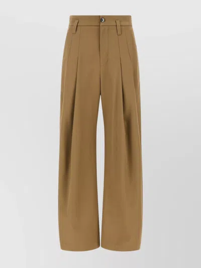 Brunello Cucinelli Trousers With Front Pleats And Wide Leg