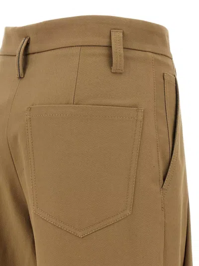 Brunello Cucinelli Trousers With Front Pleats And Wide Leg