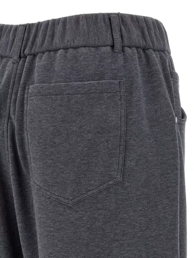 Brunello Cucinelli Cotton Joggers With Back Pocket And Wide Leg