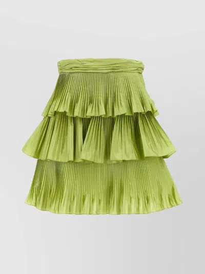 Valentino Green Taffet Skirt In Green