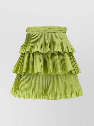 Valentino Green Taffet Skirt In Green