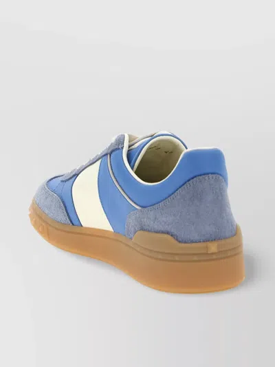 Valentino Upvillage Suede-trimmed Leather Sneakers