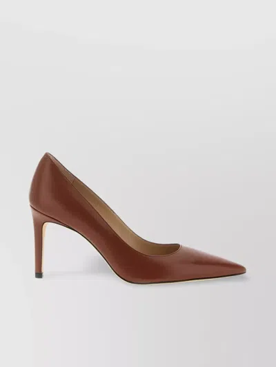 Stuart Weitzman Power Pointed Toe Stiletto Leather Pumps