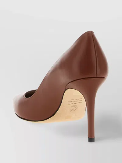 Stuart Weitzman Power Pointed Toe Stiletto Leather Pumps