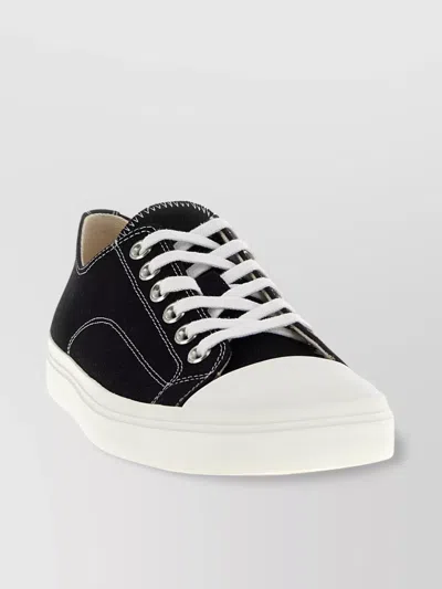 Moschino Sneakers In Canvas Edge In Black