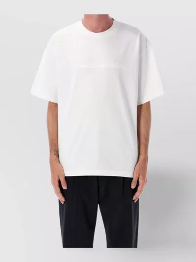Alexander Wang Essential Jersey Short Sleeve Tee With Puff Logo And Bound Neck Clothing In White