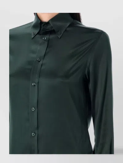 Ralph Lauren Cameron Satin Long-sleeve Shirt