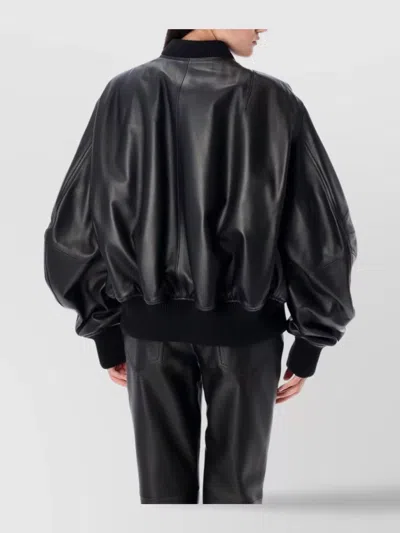 Attico Anja Bomber Front Pockets In Black