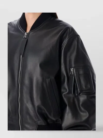 Attico Anja Bomber Front Pockets In Black