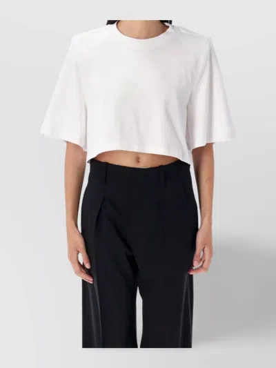 Isabel Marant Cropped T-shirt Short Sleeves In White