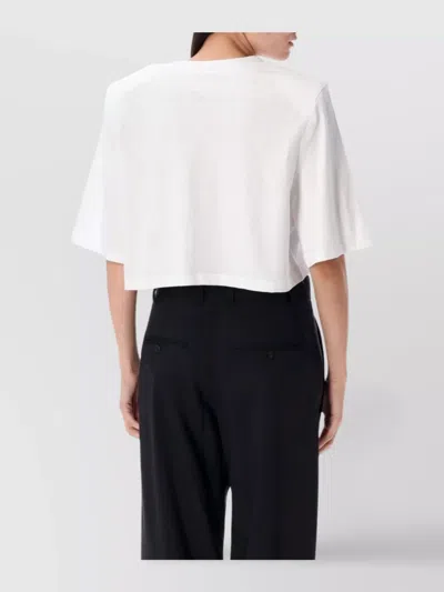 Isabel Marant Cropped T-shirt Short Sleeves In White