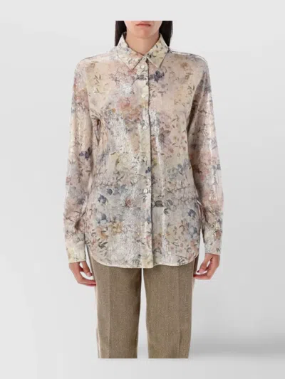 Golden Goose Floral Sequin Embellished Shirt In Multi
