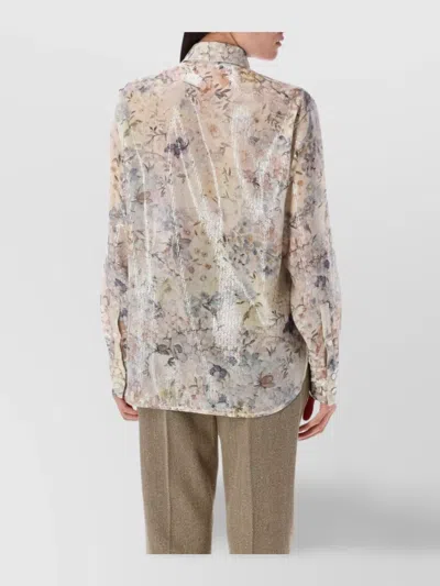 Golden Goose Floral Sequin Embellished Shirt In Multi