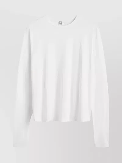 Totême Crew Neck Long Sleeves Cotton Blend T-shirt