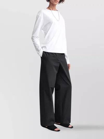 Totême Crew Neck Long Sleeves Cotton Blend T-shirt