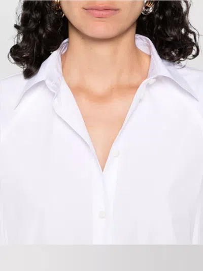Totême Cotton Shirt With Collar And Curved Hem