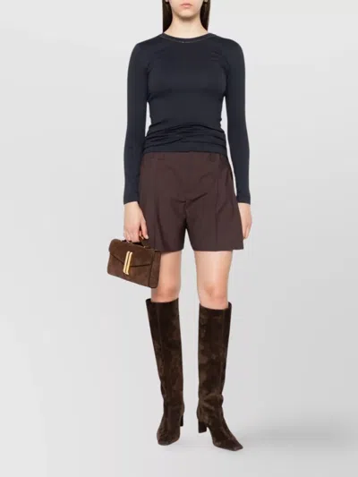 Brunello Cucinelli Embellished Crewneck Sweater With Keyhole Detail In Black