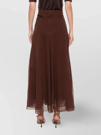 Brunello Cucinelli Long Silk Skirt With A-line Silhouette