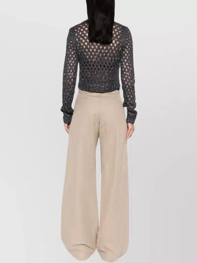 Brunello Cucinelli Crewneck Sweater With Open Knit Design