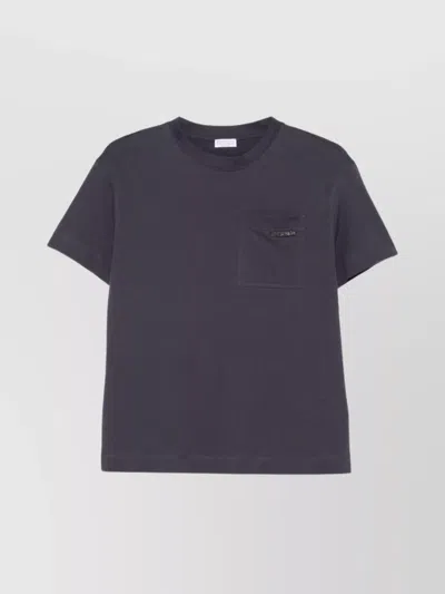 Brunello Cucinelli Crew Neck Cotton T-shirt With Patch Pocket